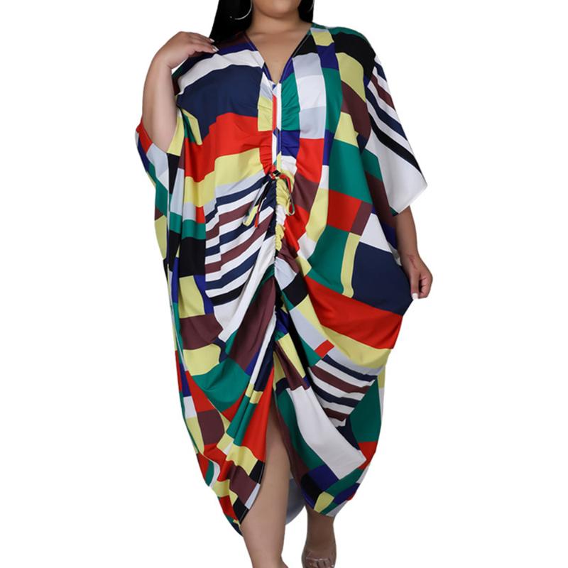 Plus Size Dresses Big Woman Clothe Dress Irregular Multi-Color Geometric Print Loose Half Sleeves Pleated For WomenPlus
Plus Size Dresses Big Woman Clothe Dress Irregular Multi-Color Geometric Print Loose Half Sleeves Pleated For WomenPlus