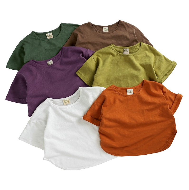 Summer Boys T-shirt Cotton Top Casual Comfortable Short Sleeve Solid Color Fashion T-shirt For Girls, 02
Summer Boys T-shirt Cotton Top Casual Comfortable Short Sleeve Solid Color Fashion T-shirt For Girls, 02