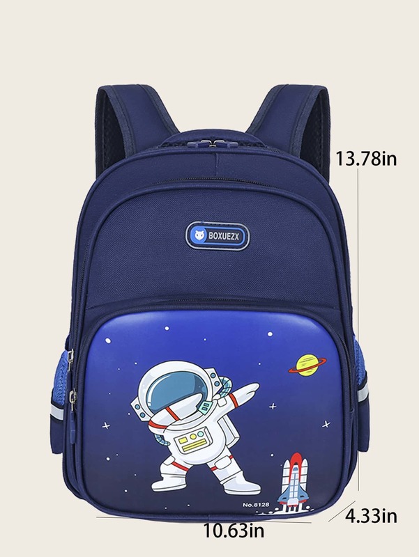 Kids Cartoon Astronaut Graphic Backpack SHE