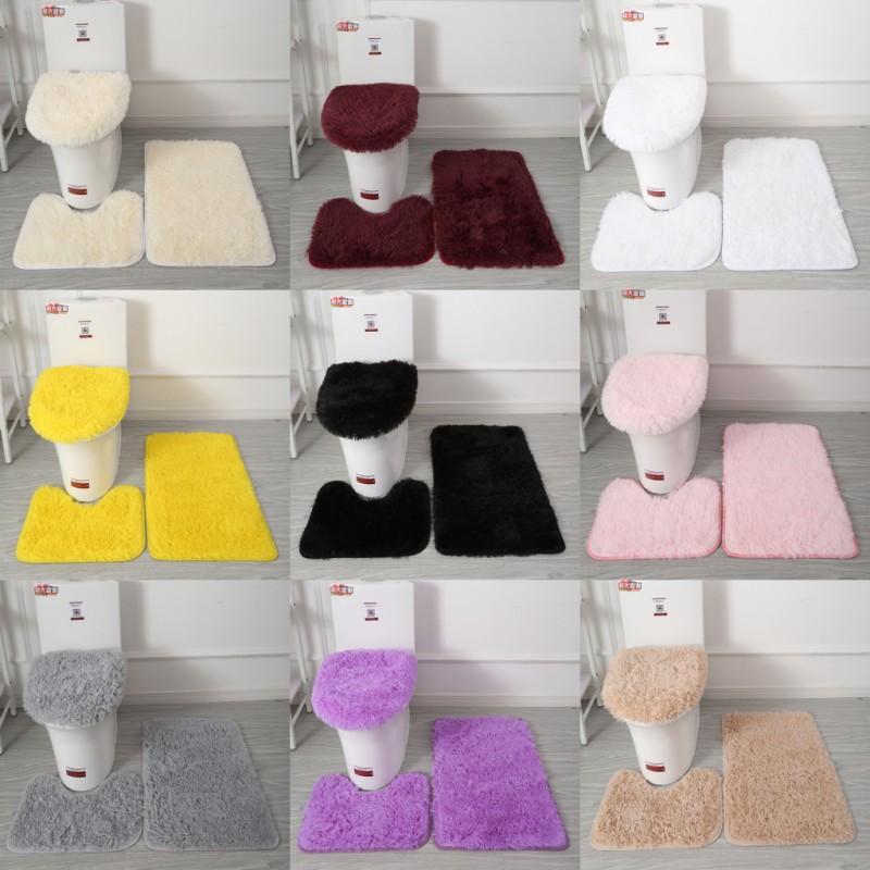 Solid Color Bathroom Mat Set Fluffy Hairs Bath Carpets Modern Toilet Lid Cover Rugs Kit 3pcs/set Rectangle 50x80 50x40 45x50cm 843 D3
Solid Color Bathroom Mat Set Fluffy Hairs Bath Carpets Modern Toilet Lid Cover Rugs Kit 3pcs/set Rectangle 50x80 50x40 45x50cm 843 D3