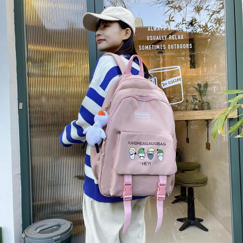 School Bags Korean Style Personality Double-layer Nylon Large-capacity Backpack For Elementary And Middle Students, Beige
School Bags Korean Style Personality Double-layer Nylon Large-capacity Backpack For Elementary And Middle Students, Beige