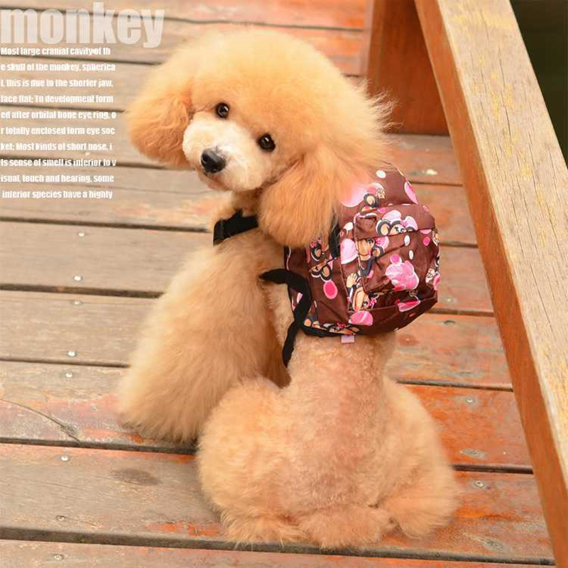 Harness and Leashes Set Multi-functional Dog Backpack Adjustable Saddle Bag 5 Colors K11