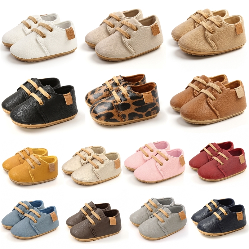 14Colors born Boys PU Lace-up Shoes Baby Girls High Grade Non-slip Soft Sole Toddler Frist Waliking Shoes 220816
14Colors born Boys PU Lace-up Shoes Baby Girls High Grade Non-slip Soft Sole Toddler Frist Waliking Shoes 220816
