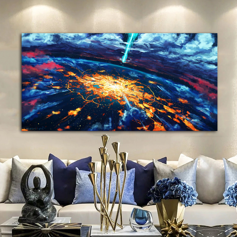 Space Universe Posters Canvas Painting Modern Home Decor Wall Art for Living Room Landscape Pictures Abstract Prints Cuadros