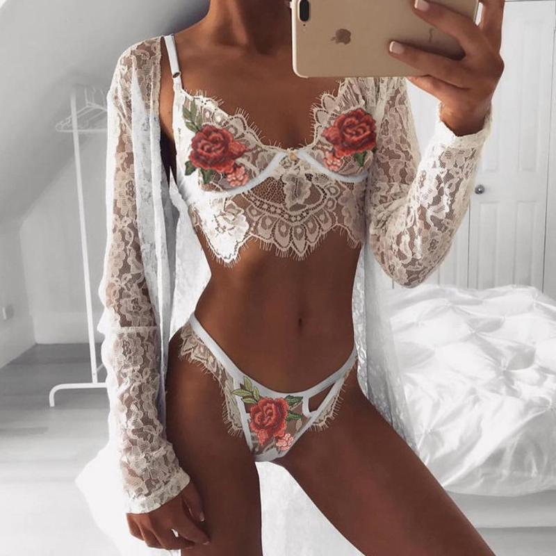 Bustiers & Corsets Summer Sexy Plunging Applique Floral Lace Bra G-string For Women Lingerie Embroidery Flowers Crop Tank TopBustiers, Black
Bustiers & Corsets Summer Sexy Plunging Applique Floral Lace Bra G-string For Women Lingerie Embroidery Flowers Crop Tank TopBustiers, Black