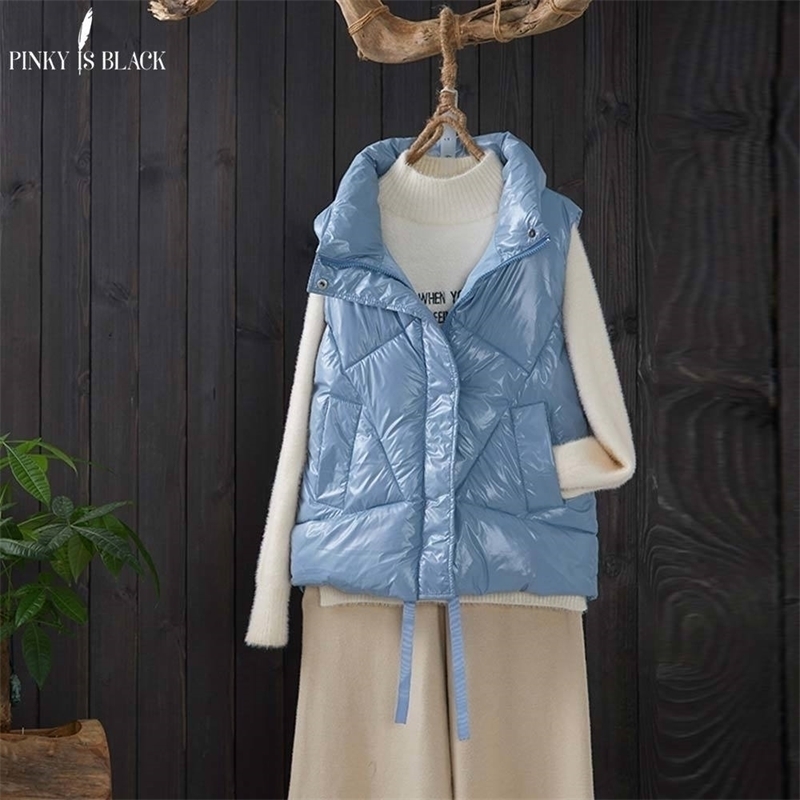 PinkyIsBlack Stand Collar Short Vest Women Winter Vests Cotton Padded Jacket Sleeveless Female Shinny Winter Waistcoat 201031, Beige
PinkyIsBlack Stand Collar Short Vest Women Winter Vests Cotton Padded Jacket Sleeveless Female Shinny Winter Waistcoat 201031, Beige