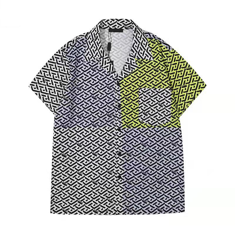 Fashion Hawaii Floral Letter Print Beach Shirts Men's Designer Silk Bowling Shirt Casual Men Summer Short Sleeve Loose Dress Shirt, Multi 
Fashion Hawaii Floral Letter Print Beach Shirts Men's Designer Silk Bowling Shirt Casual Men Summer Short Sleeve Loose Dress Shirt, Multi