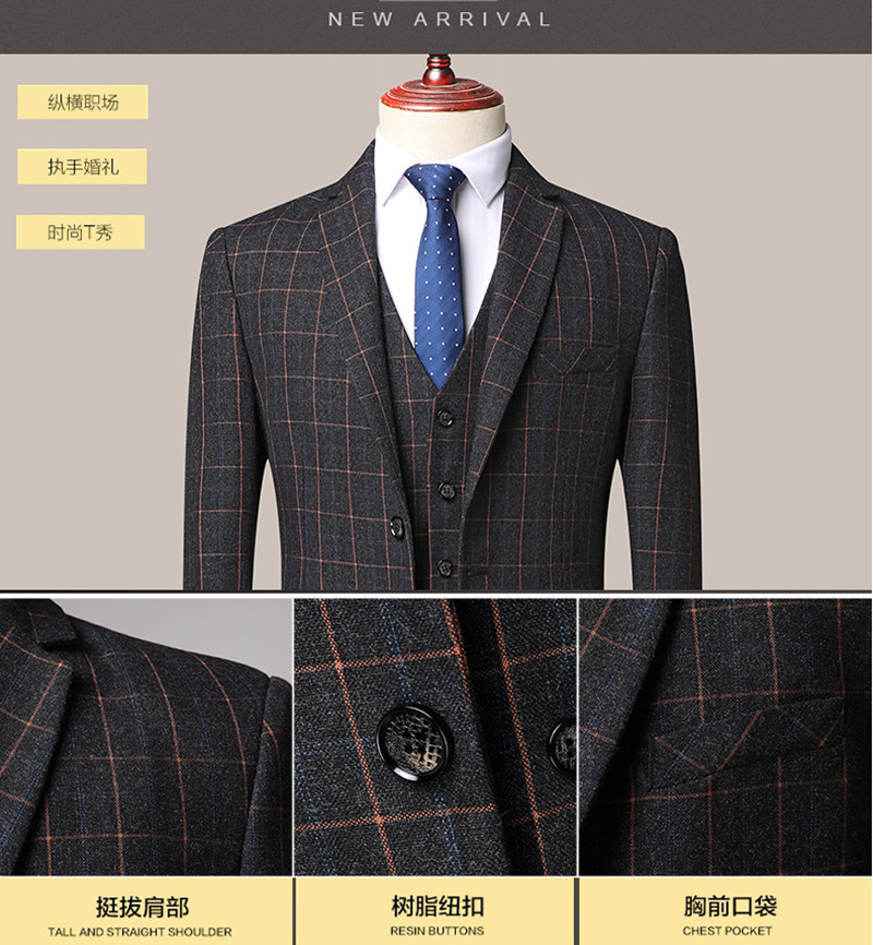 Men's Suits & Blazers Boutique Blazer Vest Trousers Men's Italian Style Fa 220823