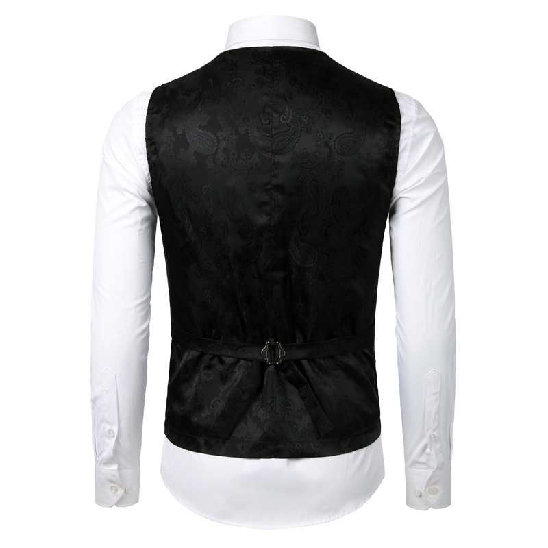 Steampunk Victorian Gothic Mens Cosplay Costume Vest Jacket Waistcoat Breasted V-Neck Suit Vest/Tuxedo Waistcoat Gilet 220725