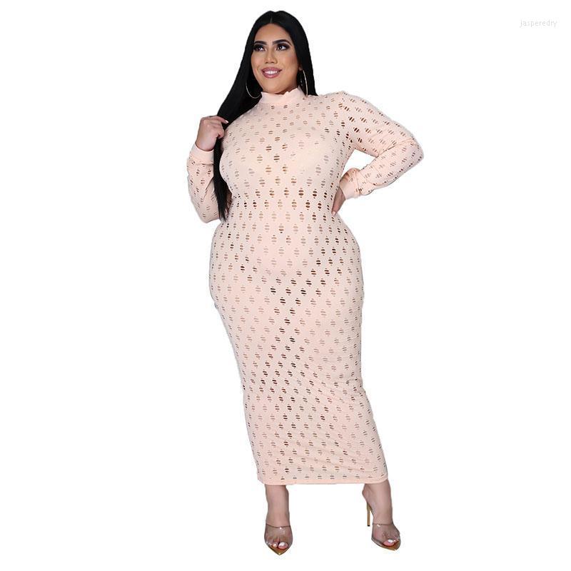 Plus Size Dresses Elasticity Curved Hollow Out Maxi Dress For Women Sexy Round Neck Full Sleeve Clothing Matching Set Outfit 4XL Jasp22, Rose
Plus Size Dresses Elasticity Curved Hollow Out Maxi Dress For Women Sexy Round Neck Full Sleeve Clothing Matching Set Outfit 4XL Jasp22, Rose