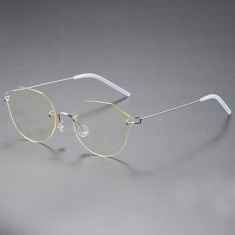 Womens Designer sunglasses Rimless Optical Blue Light Blocking Computer Glasses Gold Frame Eyeware
Womens Designer sunglasses Rimless Optical Blue Light Blocking Computer Glasses Gold Frame Eyeware
