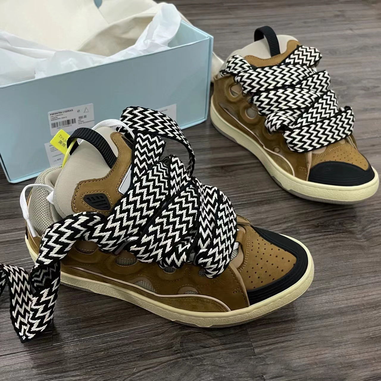 CURB Sneakers Top Casual Shoes Sneakers Fashion Show Style Mesh Braided Lace-Up Extraordinary Sneakers Various Styles Calf Leather Shoes Rubber Platform