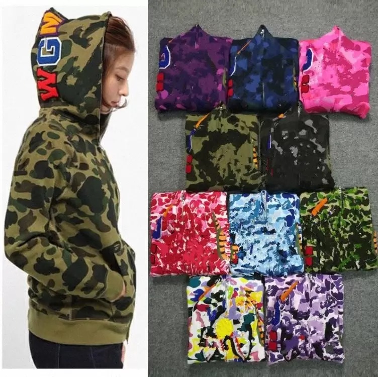 New Bape Shark Mens Hoodies Sharks Cardigan Womens Sweatshirts High Quality Cotton Tops Camouflage Labels Hip Hop Letters Printed Long Sleeves Zipper, Extra shipping cost
New Bape Shark Mens Hoodies Sharks Cardigan Womens Sweatshirts High Quality Cotton Tops Camouflage Labels Hip Hop Letters Printed Long Sleeves Zipper, Extra shipping cost