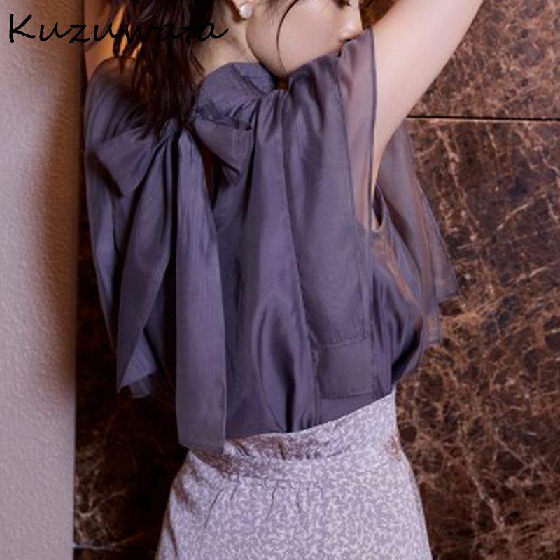Women's Blouses & Shirts Kuzuwata 2022 Autumn Blusas Japanese Style Commuter Bowknot Drawstring Round Neck Sleeveless Solid Pullover Shirt, Ivory
Women's Blouses & Shirts Kuzuwata 2022 Autumn Blusas Japanese Style Commuter Bowknot Drawstring Round Neck Sleeveless Solid Pullover Shirt, Ivory