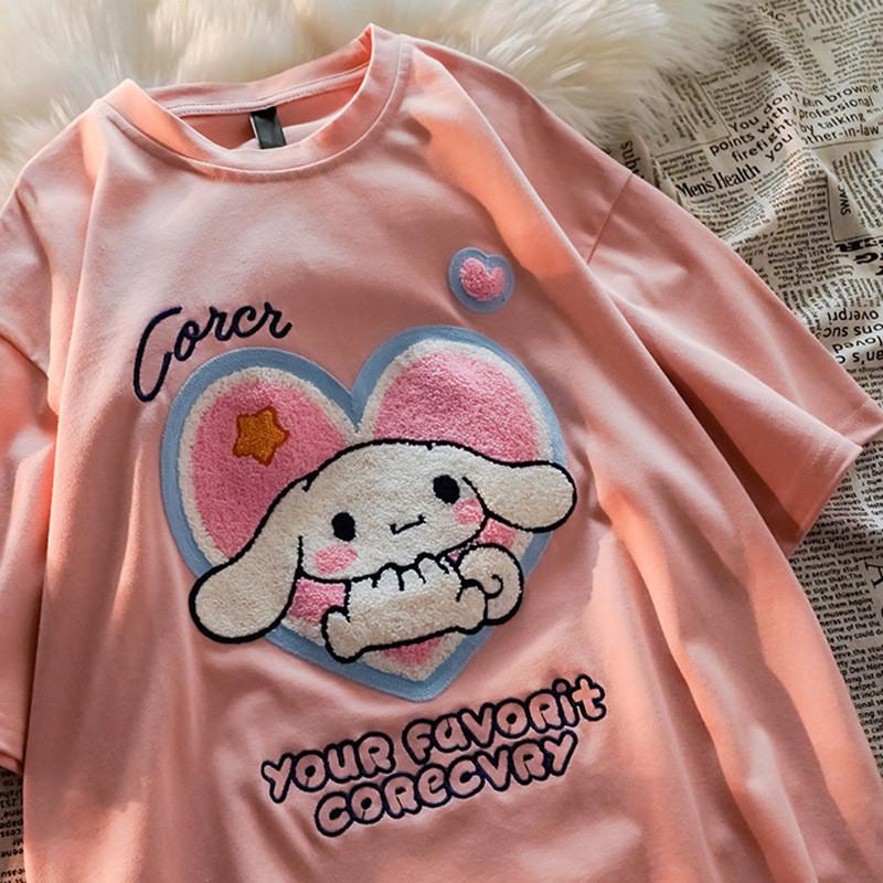 Women's T-Shirt Harajuku Women Shirt Plush Lace Patchwork Short Sleeve Y2K Kawaii Dog Chic Casual Loose Summer Girls Tops Tee, Blue
Women's T-Shirt Harajuku Women Shirt Plush Lace Patchwork Short Sleeve Y2K Kawaii Dog Chic Casual Loose Summer Girls Tops Tee, Blue