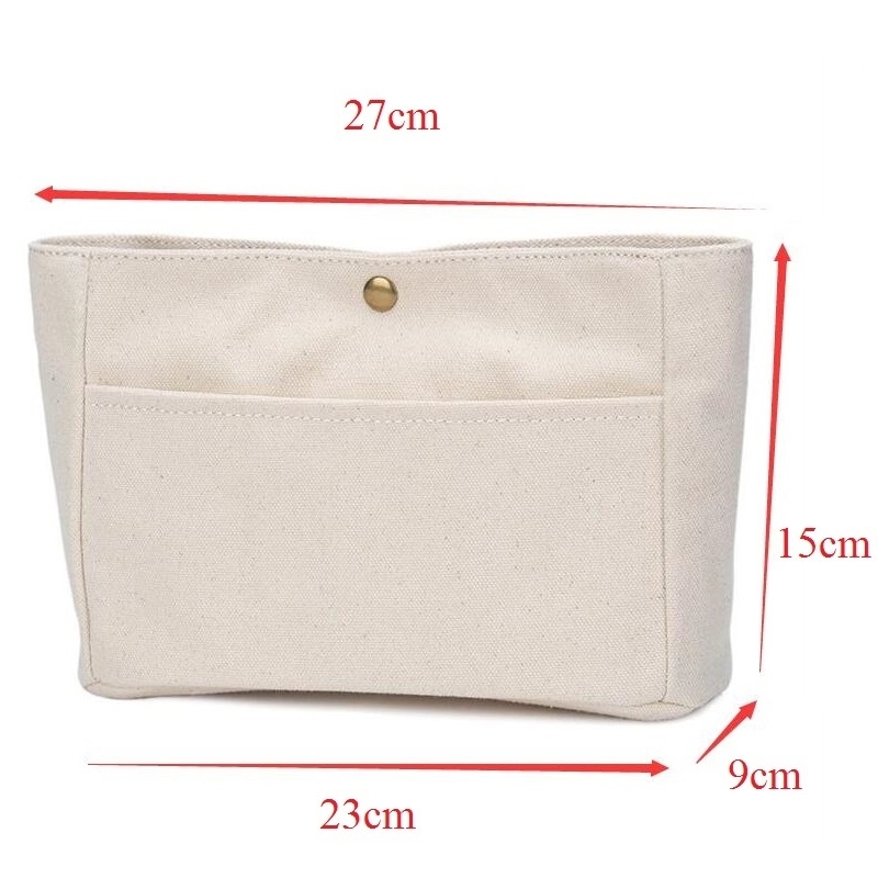 Canvas Purse Organizer Bag Small Cosmetic Bag Sturdy Purse Insert Organizer Bag in Bags 210305