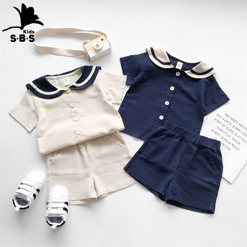 Japanese and Korean Bear Mood Navy Style Kids Sailor Collar Cotton Linen T Shirt Pants 2pcs Summer Clothes Set Boys Girls Suit 220617, Dd6221-beige
Japanese and Korean Bear Mood Navy Style Kids Sailor Collar Cotton Linen T Shirt Pants 2pcs Summer Clothes Set Boys Girls Suit 220617, Dd6221-beige