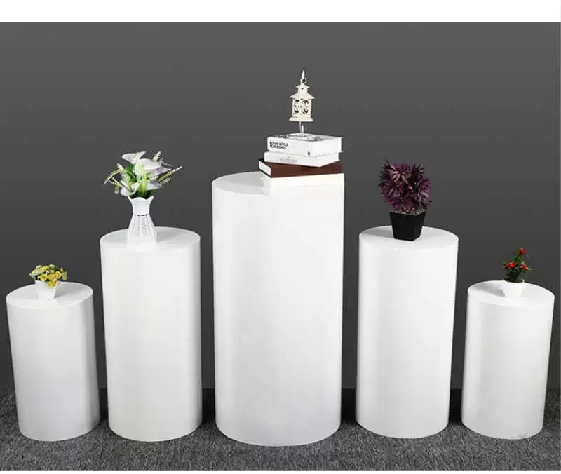 5pcs 3pc Round Cylinder Pedestal Display Art Decor Cake Rack Plinths Pillars for DIY Wedding Party Decorations Holiday fy3270 sxa17