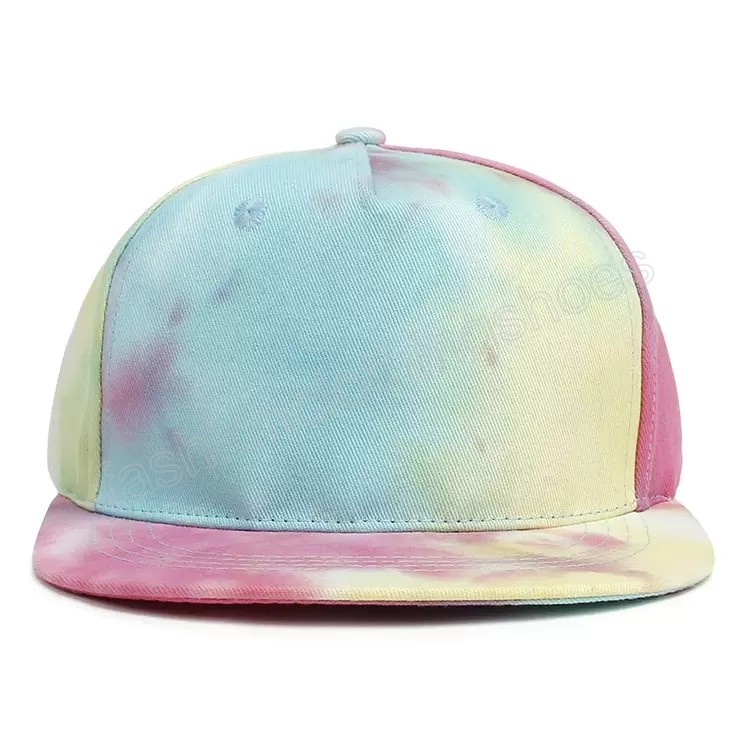 Kids Baseball Caps Baby Summer Adjustable Cap Ins Tie Dye Blank Ball Hats Casual Beach Outdoor Hat Fashion Ponytail Cap
