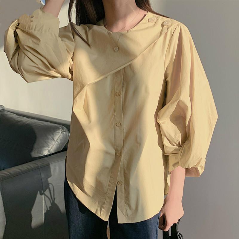 Women's Blouses & Shirts Neck Puff Long Sleeve Pullover Blouse Women Irregular Design Solid Blusas Spring 2022 Loose Shirt Feminino WildWome, Khaki
Women's Blouses & Shirts Neck Puff Long Sleeve Pullover Blouse Women Irregular Design Solid Blusas Spring 2022 Loose Shirt Feminino WildWome, Khaki