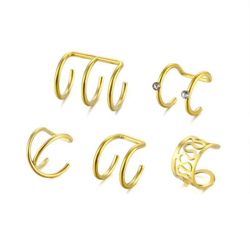 Clip-on & Screw Back OOCYSPOO 5pcs/set Fashion Gold/silver Color Ear Cuffs Clip Earrings For Women Climbers No Piercing Fake Cartilage Gift
Clip-on & Screw Back OOCYSPOO 5pcs/set Fashion Gold/silver Color Ear Cuffs Clip Earrings For Women Climbers No Piercing Fake Cartilage Gift