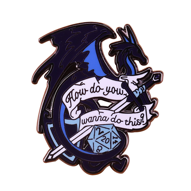 Dragon on D&20 Enamel Pin Dungeons-And-Dragons Inspired Brooch Dice Game Badge Fashion Jewelry Decor, As picture
Dragon on D&20 Enamel Pin Dungeons-And-Dragons Inspired Brooch Dice Game Badge Fashion Jewelry Decor, As picture