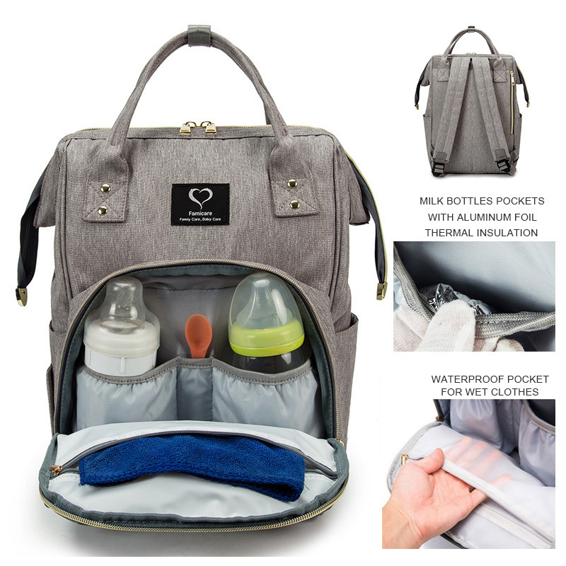 Baby Bag Diaper Backpack for Moms Nappy Bags Maternity Bag Light Weight Large Capacity Waterproof Travel Handbag for Stroller 220514