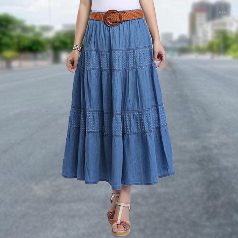 Skirts Large Size Denim Long Skirt Female 2022 Spring Summer High Waist Girls Women Vintage N656, Blue
Skirts Large Size Denim Long Skirt Female 2022 Spring Summer High Waist Girls Women Vintage N656, Blue