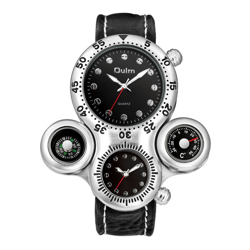 Wristwatches Oulm Unique Design Two Time Zone Male Watch Decorative Compass Men's Sport Watches Casual Quartz Men WristwatchWristwatches, White
Wristwatches Oulm Unique Design Two Time Zone Male Watch Decorative Compass Men's Sport Watches Casual Quartz Men WristwatchWristwatches, White