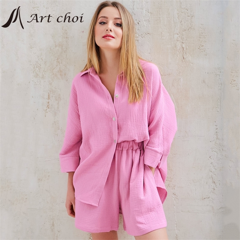 Summer Two Piece Set Blouse Tracksuit Casual Outfit Suits Women Solid T Shirt Tops Cotton Wide Leg Shorts 2 Sets 220616, Pink
Summer Two Piece Set Blouse Tracksuit Casual Outfit Suits Women Solid T Shirt Tops Cotton Wide Leg Shorts 2 Sets 220616, Pink