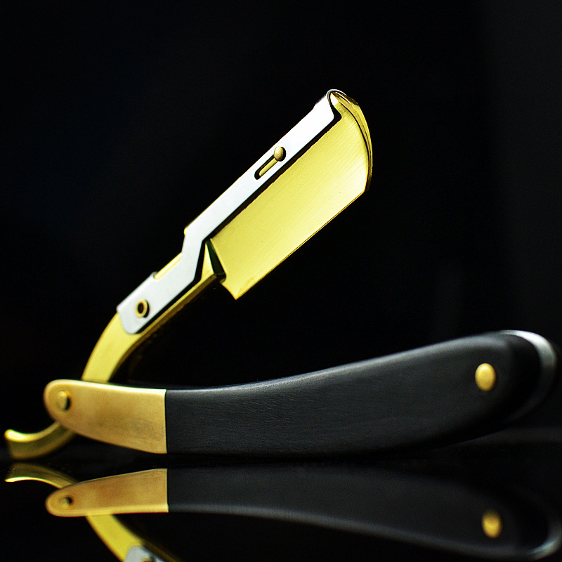 Pro Salon Men Stainless Steel Folding Manual Razor Barber Hair Cut Razor Change Blade Straight Razor Tool With 10pcs Blade G1126 220708