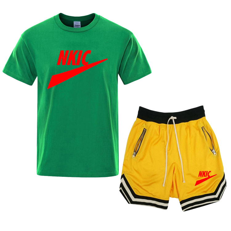 2022 Summer Men' Brand Tracksuit Set Short Sleeve 100% Cotton T-shirts + Shorts Sports Suit Men Casual Breathable Fashion Print 2 Piece, Gray
2022 Summer Men' Brand Tracksuit Set Short Sleeve 100% Cotton T-shirts + Shorts Sports Suit Men Casual Breathable Fashion Print 2 Piece, Gray