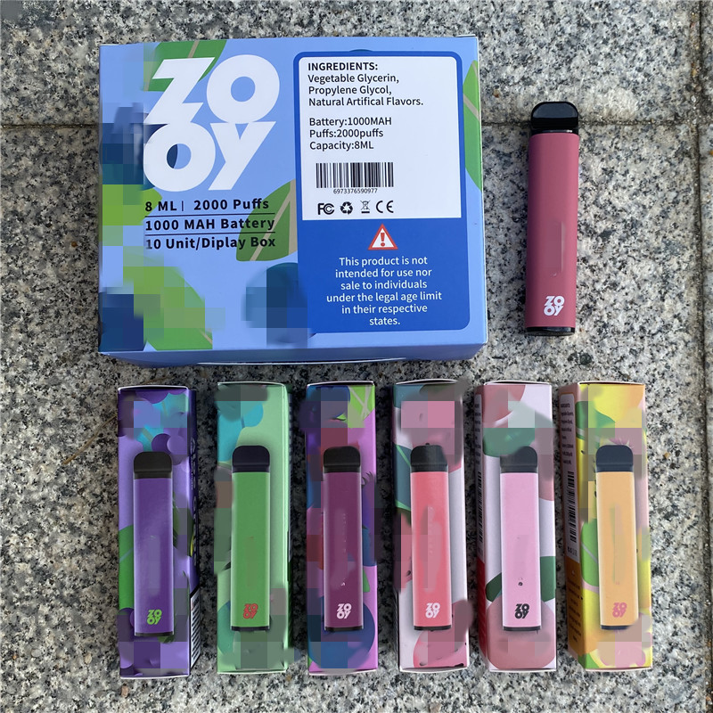 ZOOY Puffs electronic cigarette Vapes Disposable pens 5% 2% 1000mah battery 2000puffs 20colors vs puffs xxl air bars max
ZOOY Puffs electronic cigarette Vapes Disposable pens 5% 2% 1000mah battery 2000puffs 20colors vs puffs xxl air bars max