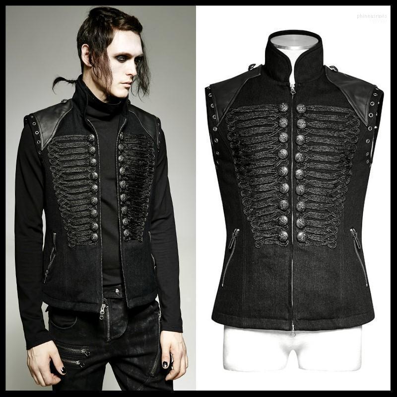 Men' Military Uniform Vest Gothic Vintage Stand Collar Sleeveless Winter Warm Thick Waistcoats Vests Phin22, Black
Men' Military Uniform Vest Gothic Vintage Stand Collar Sleeveless Winter Warm Thick Waistcoats Vests Phin22, Black