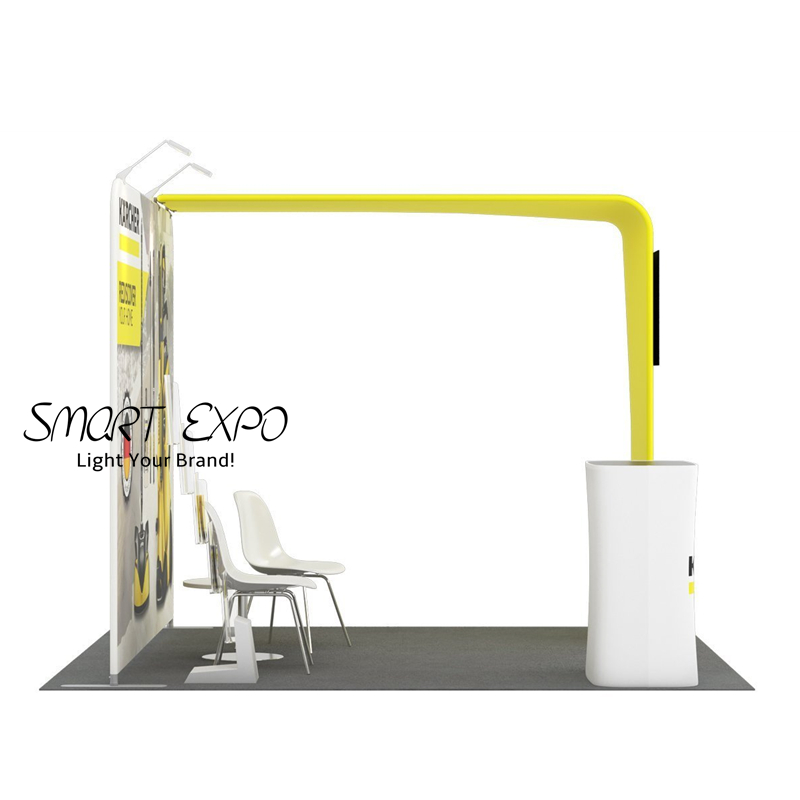 10x10 Trade Show Booth Exhibition Stands Advertising Display with Frame Kits Custom Printed Graphics Carry Bag