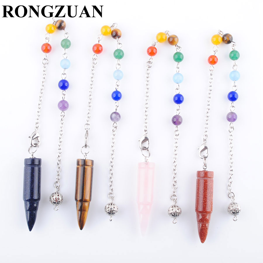 Natural Stone Pendants Dowsing Bullet Shape Point Chakra Pendule Reiki Amulet Pendulo Radiestesia Pendulums 7 Chakra Chain For Wicca Hexagon DBN359
Natural Stone Pendants Dowsing Bullet Shape Point Chakra Pendule Reiki Amulet Pendulo Radiestesia Pendulums 7 Chakra Chain For Wicca Hexagon DBN359