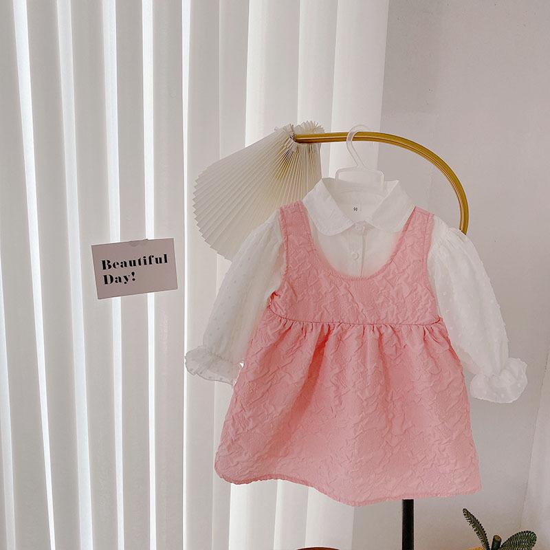 Girl's Dresses Autumn Girls Long Sleeve Lapel Collar Shirts Blouse Tops + Sundress Princess Party Children Kids 2Pcs Dress Vestidos, As pic
Girl's Dresses Autumn Girls Long Sleeve Lapel Collar Shirts Blouse Tops + Sundress Princess Party Children Kids 2Pcs Dress Vestidos, As pic