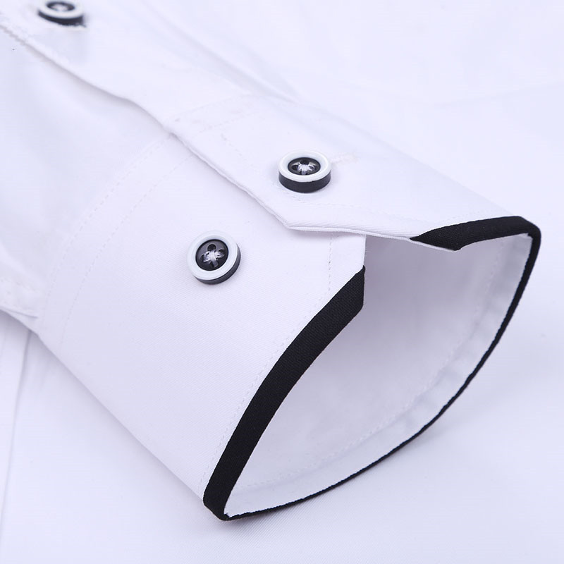 Fashion Stand Collar Long Sleeve Slim Fit soft comfortable men dress shirts party wedding male tuxedo 220322
