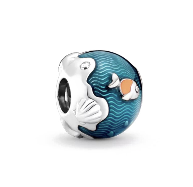 New Trendy 925 Sterling Silver Blue Murano Glass Ocean Mermaid Wine Beads For Jewelry Making Pendant Perfect For S925 Snake Charm Bracelet