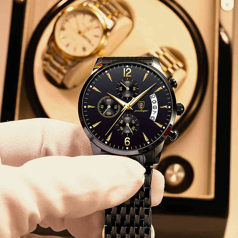 Poedagar New Fashion Watches Men's Brand Luxury Men 30m Waterproof Black All Steel Quartz Watch Luminous Calendar Display, Vip not for sale
Poedagar New Fashion Watches Men's Brand Luxury Men 30m Waterproof Black All Steel Quartz Watch Luminous Calendar Display, Vip not for sale