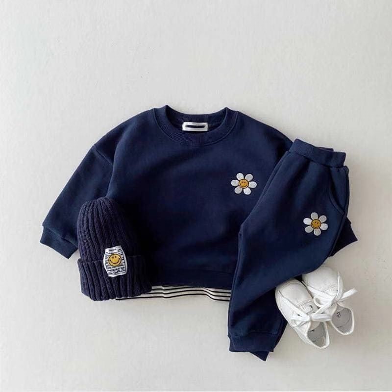Toddler Baby Girl Casual Clothes Set Fashion Flower Embroidery Sweatshirt + Long Pants 2pcs Children Clothing Sport Suit 0-3Y 220509