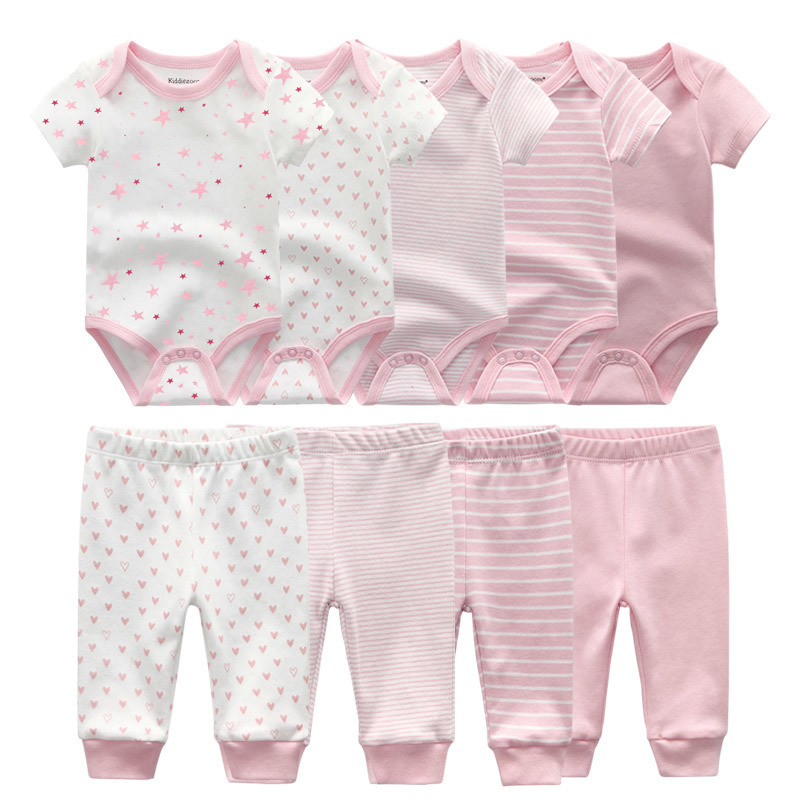 Solid Bodysuits+Pants Baby Boy Clothes Clothing Sets 0-12M Baby Girl Clothes Unisex born Girls Baby Cotton Roupa de 220425