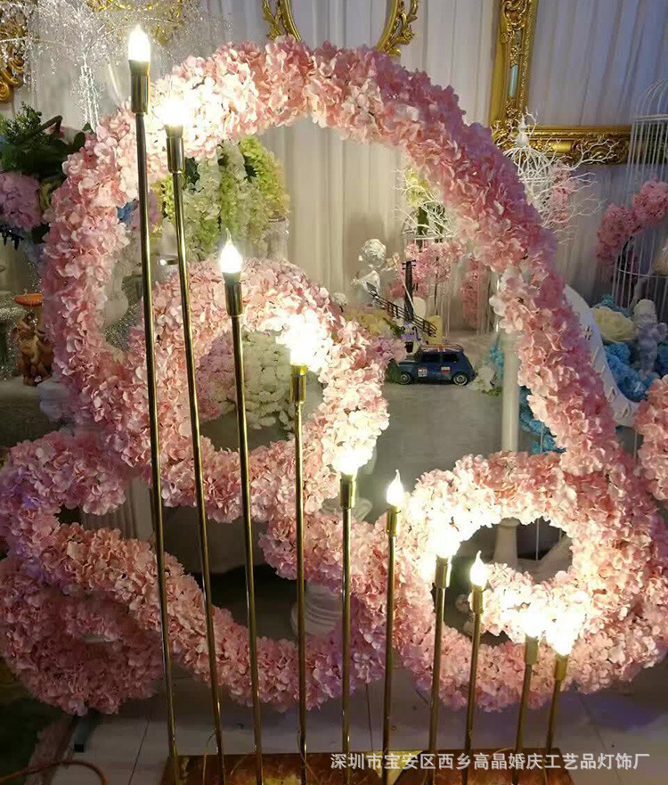 4pcs Metal Candelabra Candle Holders Electric Wedding Table Centerpiece Road Lead Candelabrum For Home Decor XJ260305