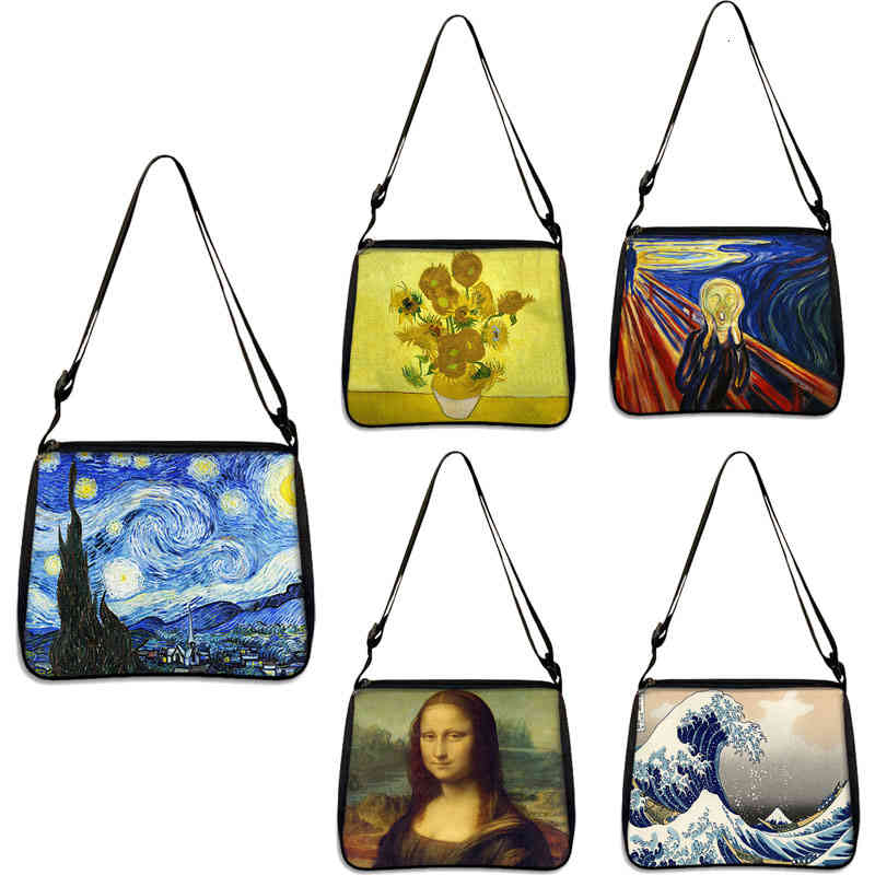 Evening Bags Designer bags Van Gogh Starry Night Shoulder Sunflower Oil Painting Canvas Tote Bag Retro Mona Lisa Art Fashion Handbag Women Leisure Clutch SHSC, Yxbsjmhs08
Evening Bags Designer bags Van Gogh Starry Night Shoulder Sunflower Oil Painting Canvas Tote Bag Retro Mona Lisa Art Fashion Handbag Women Leisure Clutch SHSC, Yxbsjmhs08