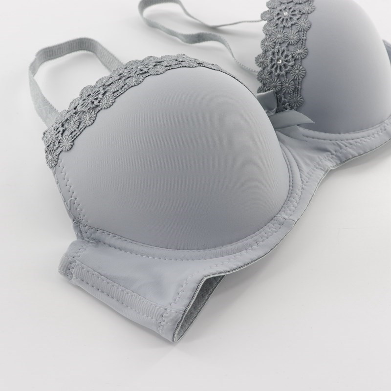 Beauwear Thick Padded Push Up Bras for Women A B C Cup Deep V Plus Size 36 38 40 42 Floral Lace Emboridery Adjusted-straps Bra 220511