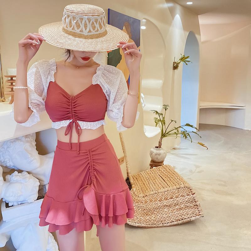 Women's Swimwear Swimsuit For Surfing Korean Female One-Piece Bathing Suit Beach Bikini Set One Piece Retro Skirt Push Up 2022 Xia Xianqi, Pink
Women's Swimwear Swimsuit For Surfing Korean Female One-Piece Bathing Suit Beach Bikini Set One Piece Retro Skirt Push Up 2022 Xia Xianqi, Pink