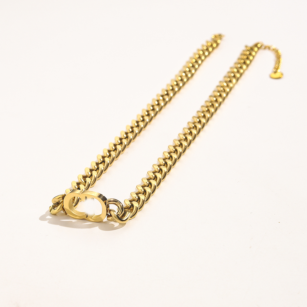 Never Fading 14K Gold Plated Luxury Brand Designer Pendants Necklaces Stainless Steel Double Letter Choker Pendant Necklace Chain Jewelry Accessories Gifts Z1369
Never Fading 14K Gold Plated Luxury Brand Designer Pendants Necklaces Stainless Steel Double Letter Choker Pendant Necklace Chain Jewelry Accessories Gifts Z1369