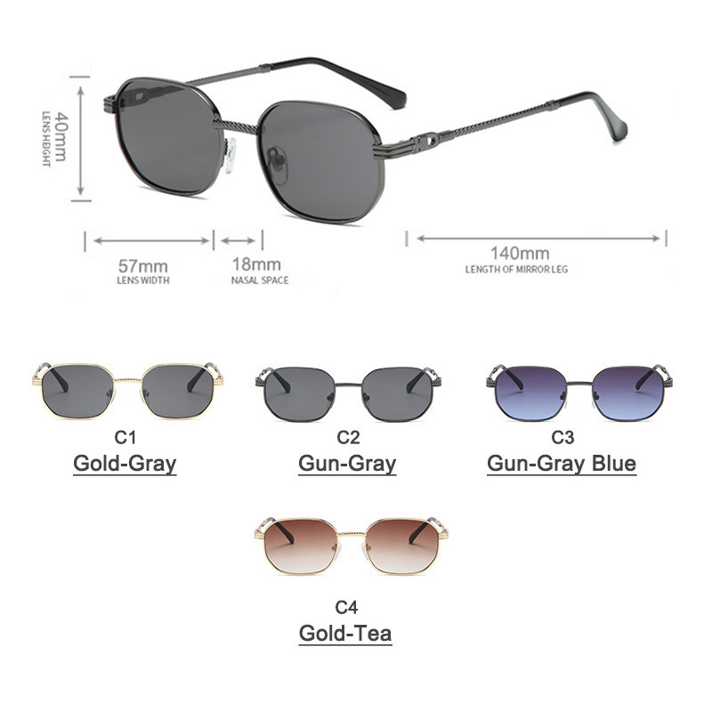 Retro Small Box Sunglasses Gradient Color Metal Men and Women Eyeglasses Classic All-match Glasses 220407
