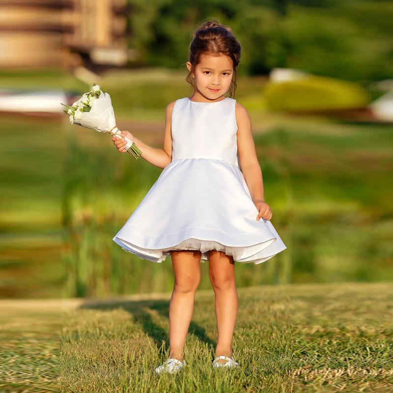 Girl's Dresses Elegant Flower Girl For Weddings Little Kids White Satin A Line Short Above Mono Formal Dress With Bow Zip Back Vestidos, Black
Girl's Dresses Elegant Flower Girl For Weddings Little Kids White Satin A Line Short Above Mono Formal Dress With Bow Zip Back Vestidos, Black