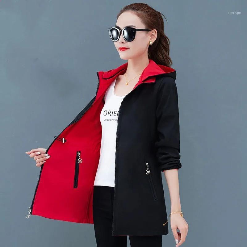 Women's Trench Coats Double-sided Windbreaker Women Autumn Coat Korean Loose Plus Size Female Casual Tops Hooded Skirt Jacket, Red black
Women's Trench Coats Double-sided Windbreaker Women Autumn Coat Korean Loose Plus Size Female Casual Tops Hooded Skirt Jacket, Red black